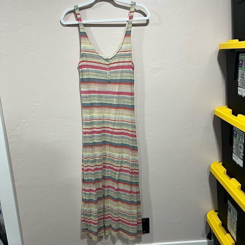 Quick Silver Striped Rainbow Maxi Dress
